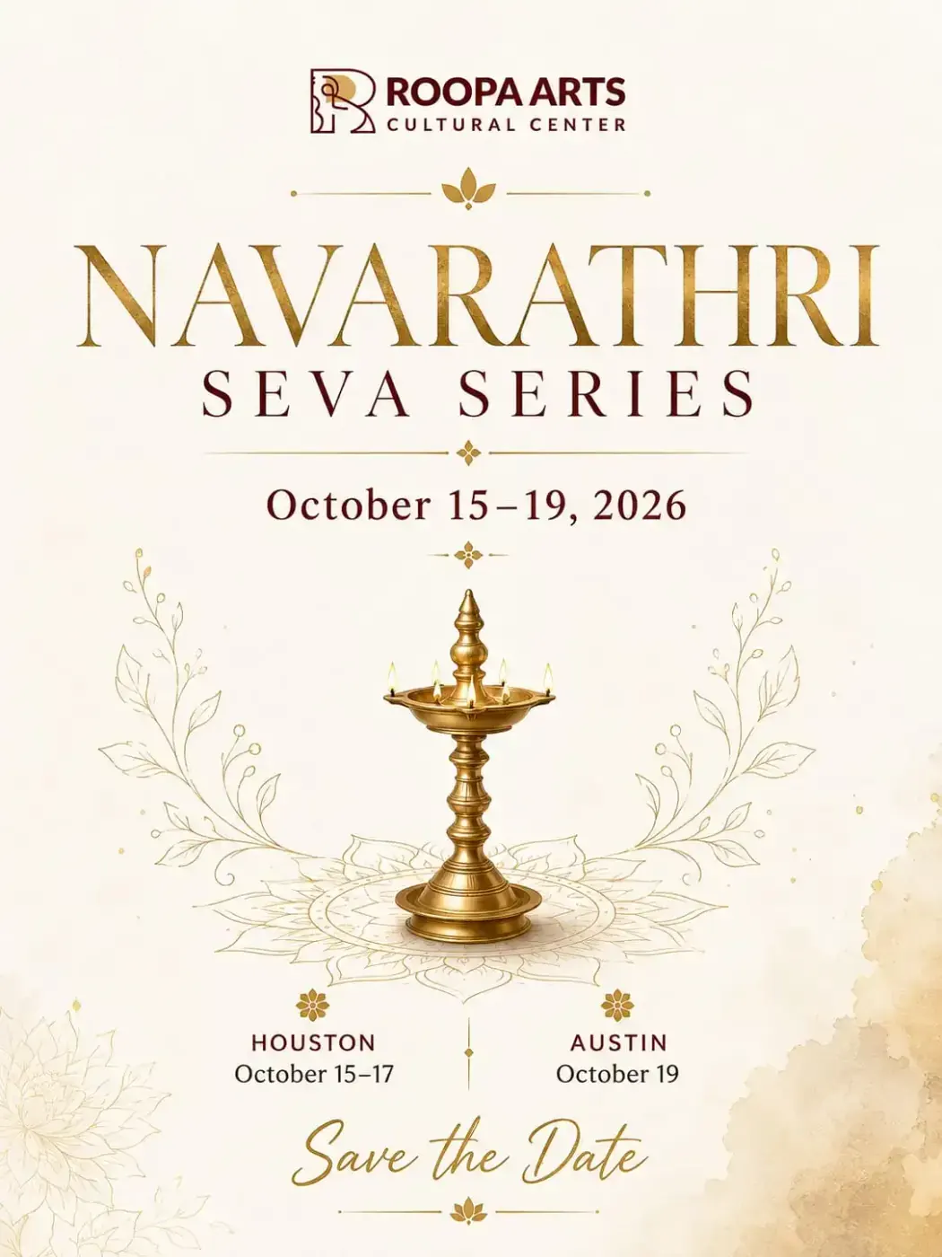 Flyer for Navarathri Seva Series