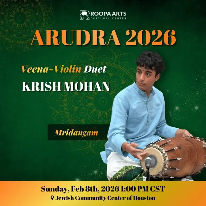 Krish Mohan, mridangam, Veena-Violin Duet (Arudra 2026)