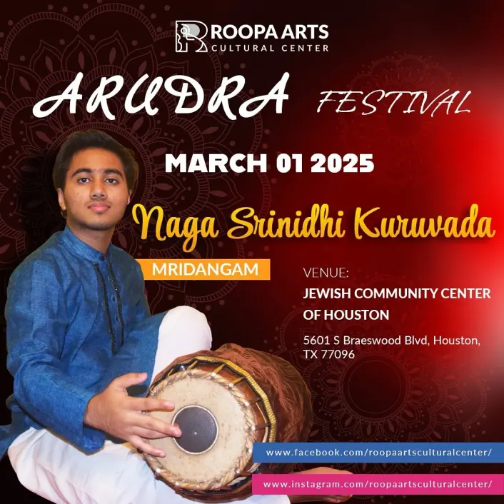 Naga Srinidhi Kuruvada, mridangam (Arudra Festival 2025)