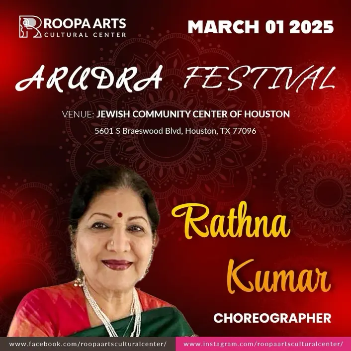 Dr. Rathna Kumar, choreographer (Arudra Festival 2025)