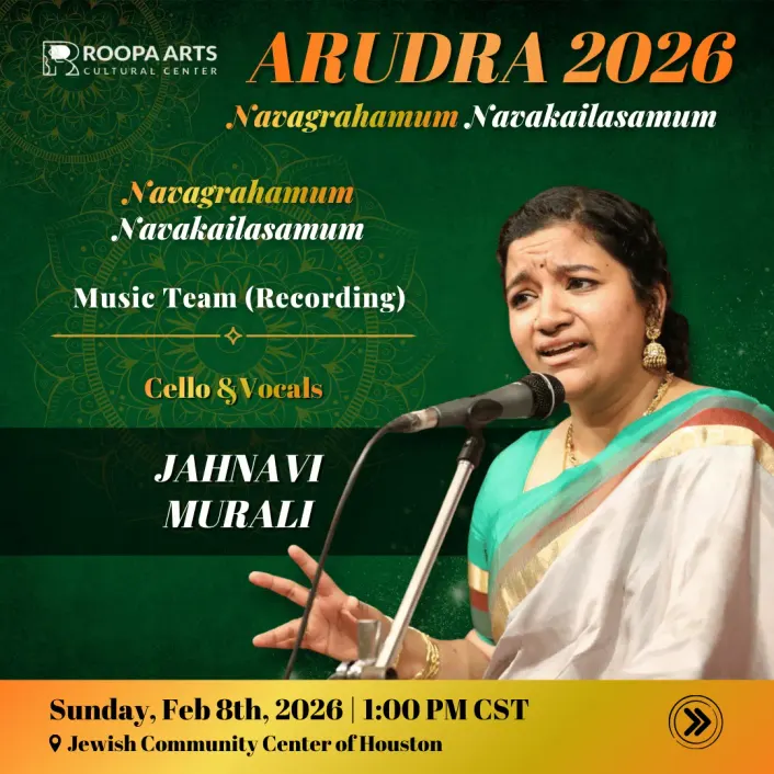 Jahnavi Murali, cello and vocals (Arudra 2026)
