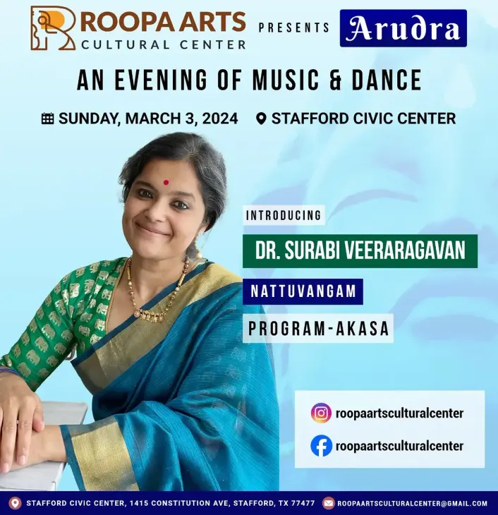 Dr. Surabi Veeraragavan, nattuvangam, Akasa (Arudra Festival 2024)