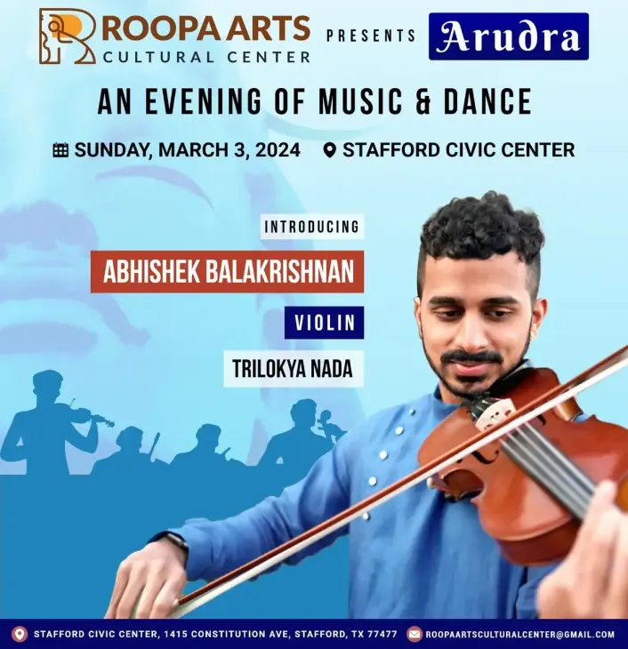 Abhishek Balakrishnan, violin, Trilokya Nada (Arudra Festival 2024)