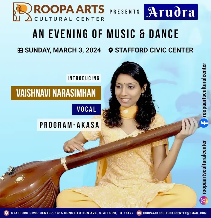 Vaishnavi Narasimhan, vocal, Akasa (Arudra Festival 2024)