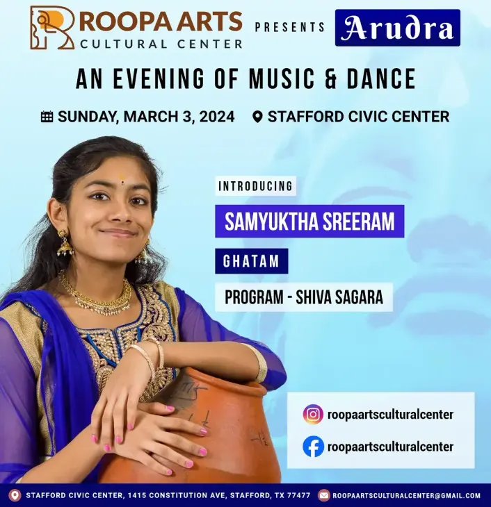 Samyuktha Sreeram, ghatam, Shiva Sagara (Arudra Festival 2024)