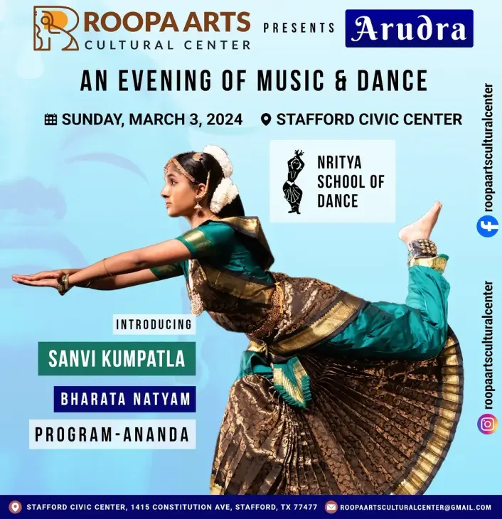 Sanvi Kumpatla, Bharatanatyam, Ananda (Arudra Festival 2024)