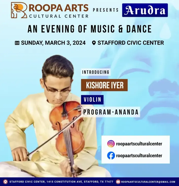 Kishore Iyer, violin, Ananda (Arudra Festival 2024)